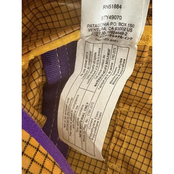 PATAGONIA BLACK HOLE DUFFEL ORANGE PURPLE GRID PLZ READ 30L